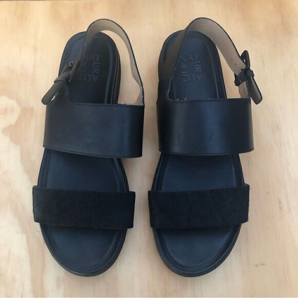 Naturalizer Black Leather Sandals Women’s Size 9.5 - Picture 4 of 9